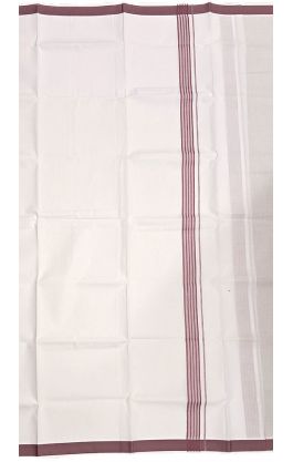 Tradiční indické dhótí - lungi s vínovým okrajem lu224