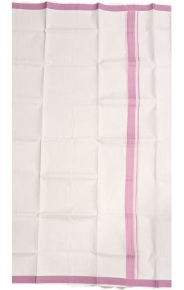 Tradiční indické dhótí - lungi se starorůžovým okrajem lu225