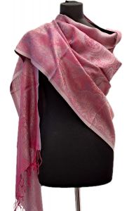 Luxusní originální šála z Indie růžová sl3697