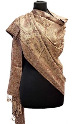 Luxusní originální šála z Indie zlatá sl3703