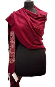 Luxusní šála Heeramandi vínová sl3706