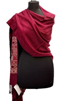 Luxusní šála Heeramandi vínová sl3706