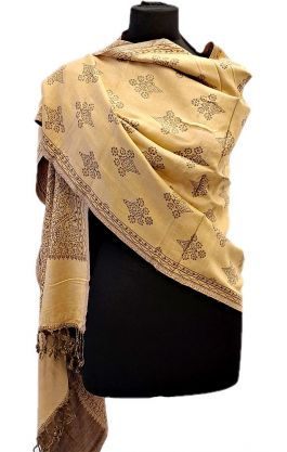 Teplá "kašmírová" šála z Himalájí vanilkovo-čokoládová sl3707