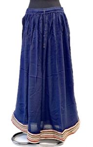 Bollywoodská sukně se zadrosi okrajem modrá auk5884