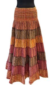 Teplá bavlněná sukně a šaty v jednom - podzimní listí suk5731