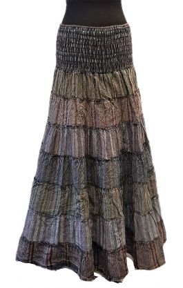 Teplá bavlněná sukně a šaty v jednom - onyx suk5735