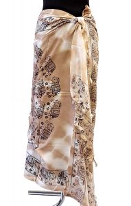 Batikovaný sarong - pareo Sloni pro štěstí sr637