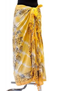 Batikovaný sarong - pareo Sloni pro štěstí sr638