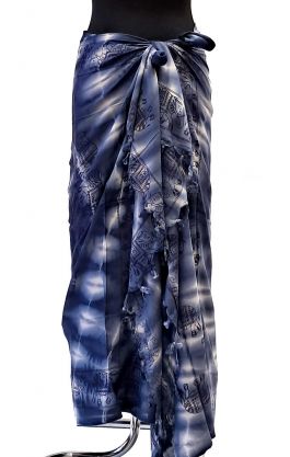 Batikovaný sarong - pareo Sloni pro štěstí sr639