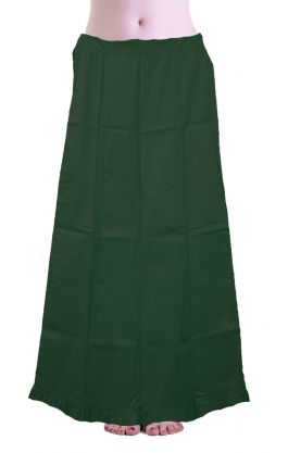 Bavlněná spodnička pod sárí tmavě zelená