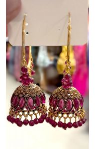 Náušnice bollywood princess fuchsiové nau2141