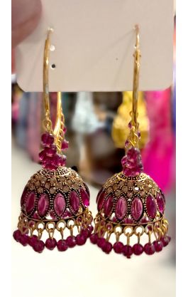 Náušnice bollywood princess fuchsiové nau2141