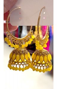 Náušnice bollywood princess žluté nau2143
