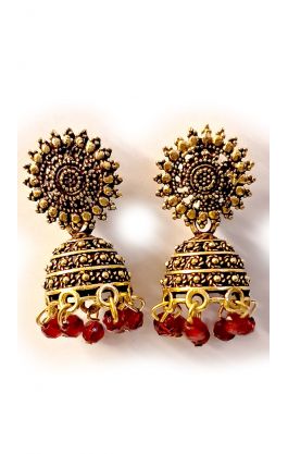 Drobné zvonečkové náušničky - džumky vínové nau2157