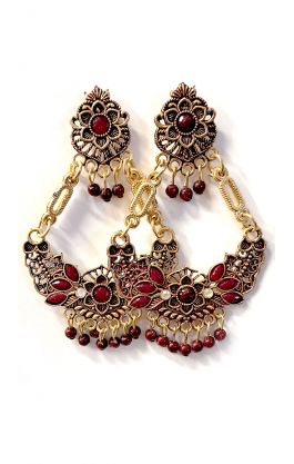 Tradiční indické náušnice vínové nau2158