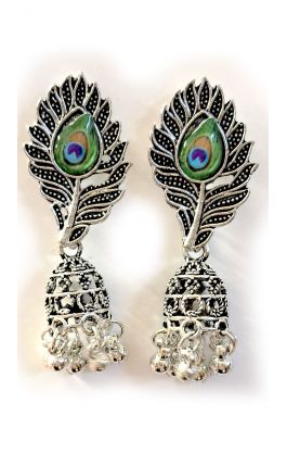 Etno náušnice s pavími pery nau2163