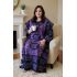 Bavlněný batikovaný kaftan XXL fialový kaf1552