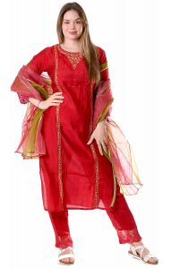 Červené indické pandžábí - shalwaar kurta pun1907