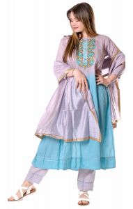 Stínovaný tyrkysový shalwaar kameez pun1911