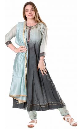 Stínovaný zelený shalwaar kameez pun1913