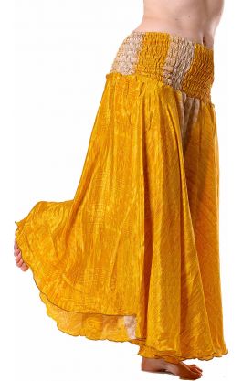 Kalhotová sukně z recyklovaných sárí sluníčková kal1763