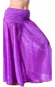 Kalhotová sukně z recyklovaných sárí lila kal1766