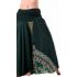 Kalhotová sukně z recyklovaných sárí zelená kal1769