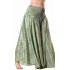 Kalhotová sukně z recyklovaných sárí pistáciové kal1780