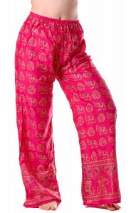 Palazzo kalhoty se slony růžové kal1788