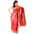 Luxusní slavnostní sárí z Váránasí červené v8566