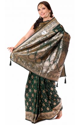 Banarsi Saree Green v8574