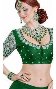 Luxusní vyšívané čoli zelené L lc114