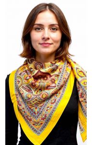 Klasický indický šátek žlutý st2256